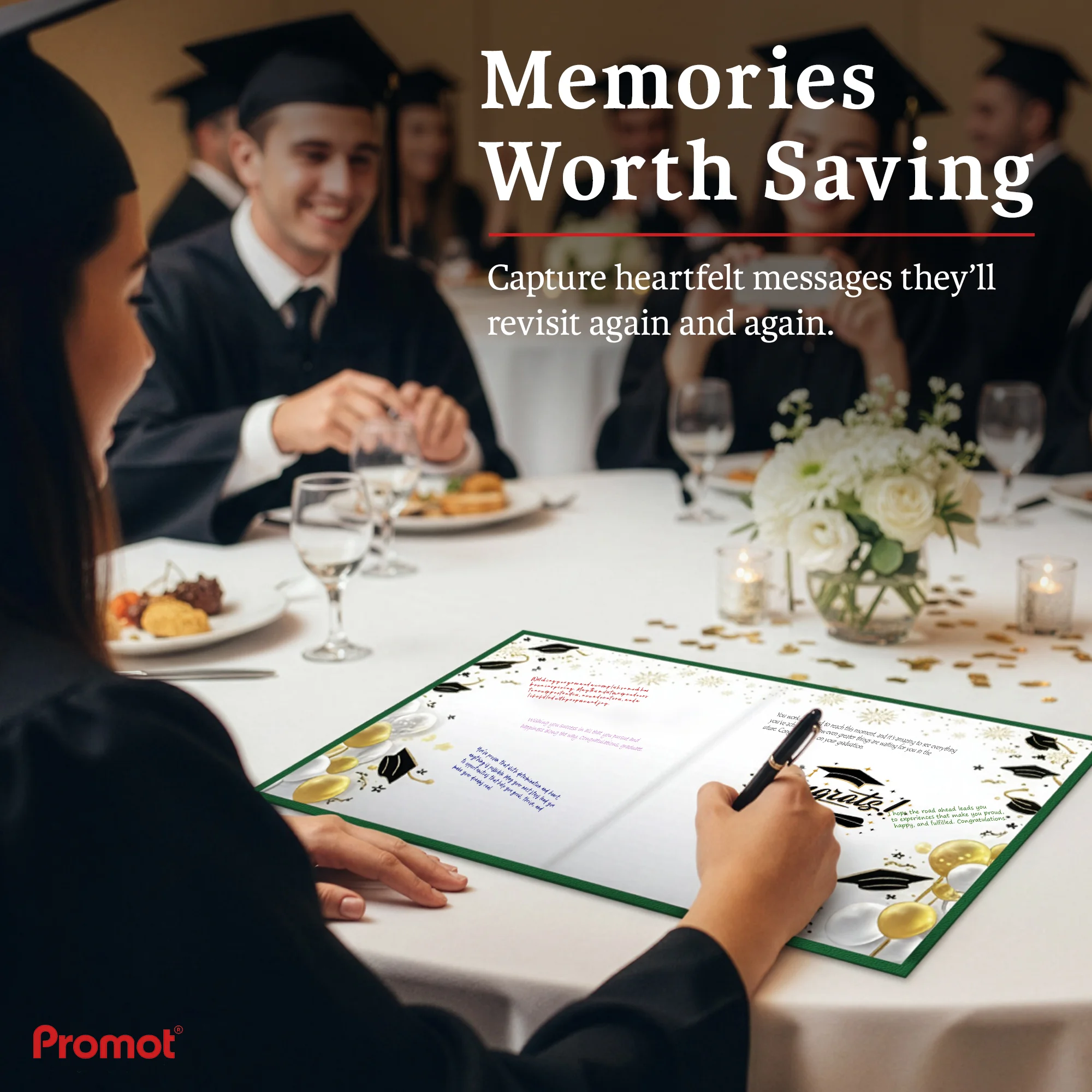 Personalized Graduation Party Guestbook- Class of 2026 (GREEN)